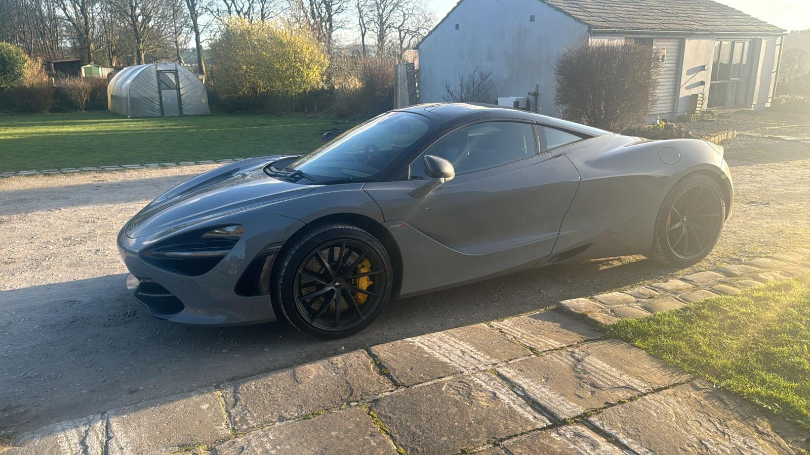 McLaren 720S at sunset in Lancashire countryside